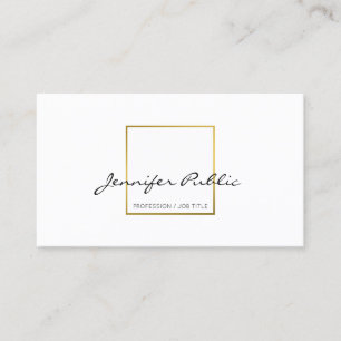 Carte De Visite Créez votre propre or blanc élégant moderne propre