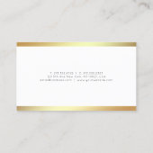Carte De Visite Créez votre propre or blanc élégant moderne Smart (Dos)