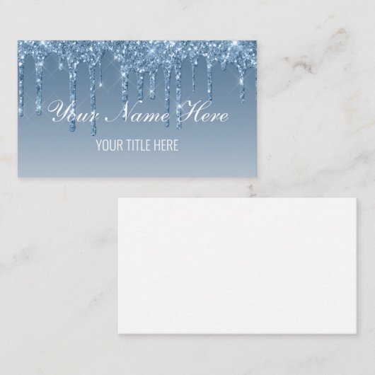 Carte De Visite Créez votre propre Parties scintillant de goutte b (Devant / Derrière)