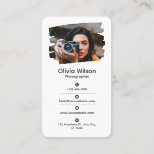 Carte De Visite Créez votre propre photographe de style minimalist