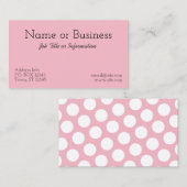Carte De Visite Créez votre propre point Polka blanc (Devant / Derrière)