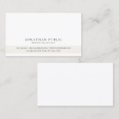 Carte De Visite Créez votre propre professionnel classique propre  (Devant / Derrière)