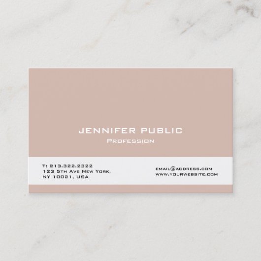 Carte De Visite Créez votre propre professionnel moderne élégant (Devant)