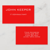 Carte De Visite Créez votre propre rouge vif (Devant / Derrière)