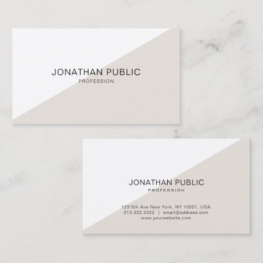 Carte De Visite Créez votre propre socle élégant et moderne (Devant / Derrière)