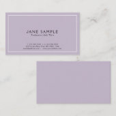Carte De Visite Créez votre propre style de violet moderne (Devant / Derrière)