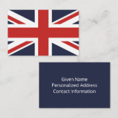 Carte De Visite Créez votre propre Union Jack rouge (Devant / Derrière)