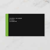 Carte De Visite Créez votre propre vert, attrayant et moderne (Dos)