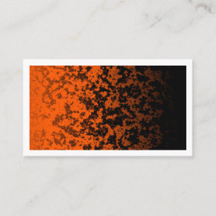 Carte De Visite Crème abstraite Halloween noire et orange
