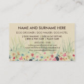 Carte De Visite Crème Beige Animaux de compagnie Sitter Walker chi (Dos)