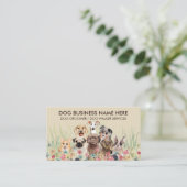 Carte De Visite Crème Beige Animaux de compagnie Sitter Walker chi (Debout devant)