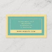 Carte De Visite Crème bronzée et bleu clair (Dos)