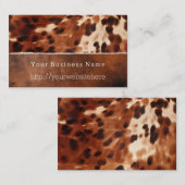 Carte De Visite Crème Brown Vachette du sud-ouest (Devant / Derrière)