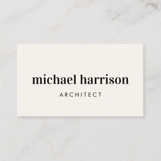 Carte De Visite Crème de code QR moderne minimale professionnelle (Devant)