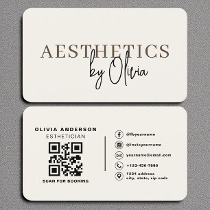 Carte De Visite Crème de code QR pour soins professionnels