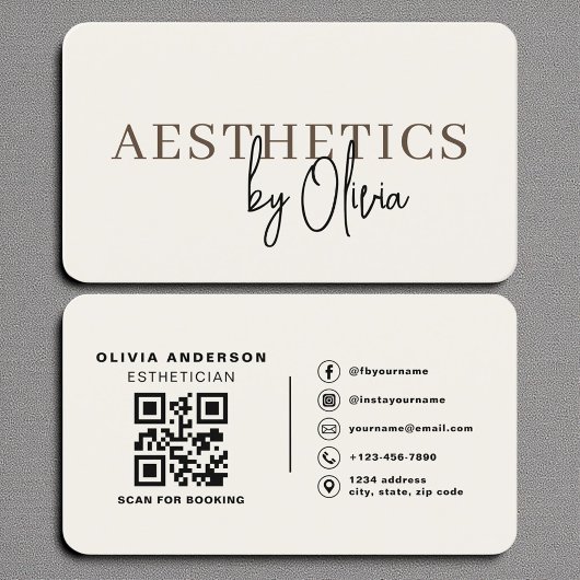 Carte De Visite Crème de code QR pour soins professionnels