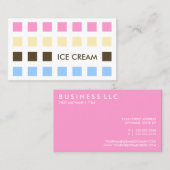 Carte De Visite CRÈME DE GLACE (carrés mod) (Devant / Derrière)