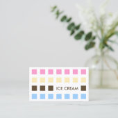 Carte De Visite CRÈME DE GLACE (carrés mod) (Debout devant)