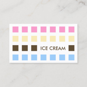 Carte De Visite CRÈME DE GLACE (carrés mod)