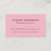 Carte De Visite Crème de glace cône rose noir (Dos)