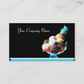 Carte De Visite CRÈME DE GLACE - MAGASIN DE DÉSERT, bleu noir (Dos)