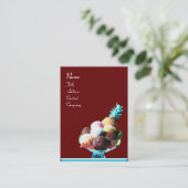 Carte De Visite CRÈME DE GLACE - MAGASIN DE DÉSERT, bleu rouge noi (Debout devant)