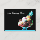 Carte De Visite CRÈME DE GLACE - MAGASIN DE DÉSERT, bleu rouge noi (Dos)