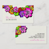 Carte De Visite Crème de Lei de douche de 311 fleurs (Devant / Derrière)