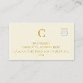 Carte De Visite Crème de logo d'entreprise Simple Minimal Professi (Dos)