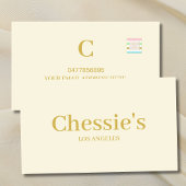 Carte De Visite Crème de logo d'entreprise Simple Minimal Professi