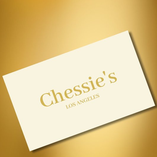 Carte De Visite Crème de logo d'entreprise Simple Minimal Professi