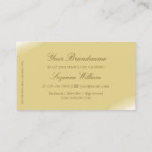 Carte De Visite Crème de luxe avec diamants or Orné Sparkling (Dos)