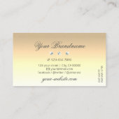 Carte De Visite Crème De Luxe Ombre Beige Sparkle Diamonds Moderne (Dos)