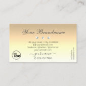 Carte De Visite Crème De Luxe Ombre De Beige Sparkle Diamonds Ajou (Dos)