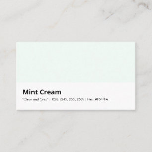 Carte De Visite Crème de menthe "Propre et Croquant"