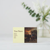 Carte De Visite Crème de parchemin Brown St Michael et Dragon (Debout devant)