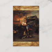 Carte De Visite Crème de parchemin Brown St Michael et Dragon (Dos)