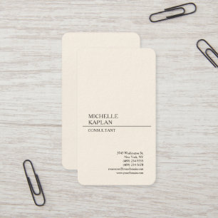 Carte De Visite Crème de signature Moderne Professionnel Exclusif