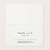 Carte De Visite Crème de signature professionnelle unique classiqu (Extérieur déplié)