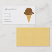 Carte De Visite Crème glacée de chocolat (Devant / Derrière)