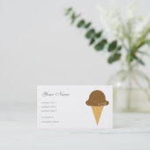 Carte De Visite Crème glacée de chocolat (Debout devant)
