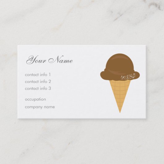 Carte De Visite Crème glacée de chocolat (Devant)