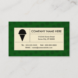 Carte De Visite crème glacée demi-ton