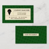 Carte De Visite crème glacée demi-ton (Devant / Derrière)