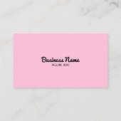 Carte De Visite Crème glacée et confiserie rose moderne (Dos)