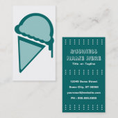 Carte De Visite crème glacée rétro dripz (Devant / Derrière)