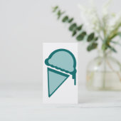 Carte De Visite crème glacée rétro dripz (Debout devant)