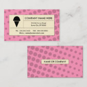 Carte De Visite crème glacée tramée (Devant / Derrière)