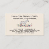 Carte De Visite Crème Ivoire Beige Pony Equestrier Cheval (Dos)