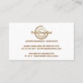 Carte De Visite Crème Jaune Doughnut Cookies sucrés (Dos)